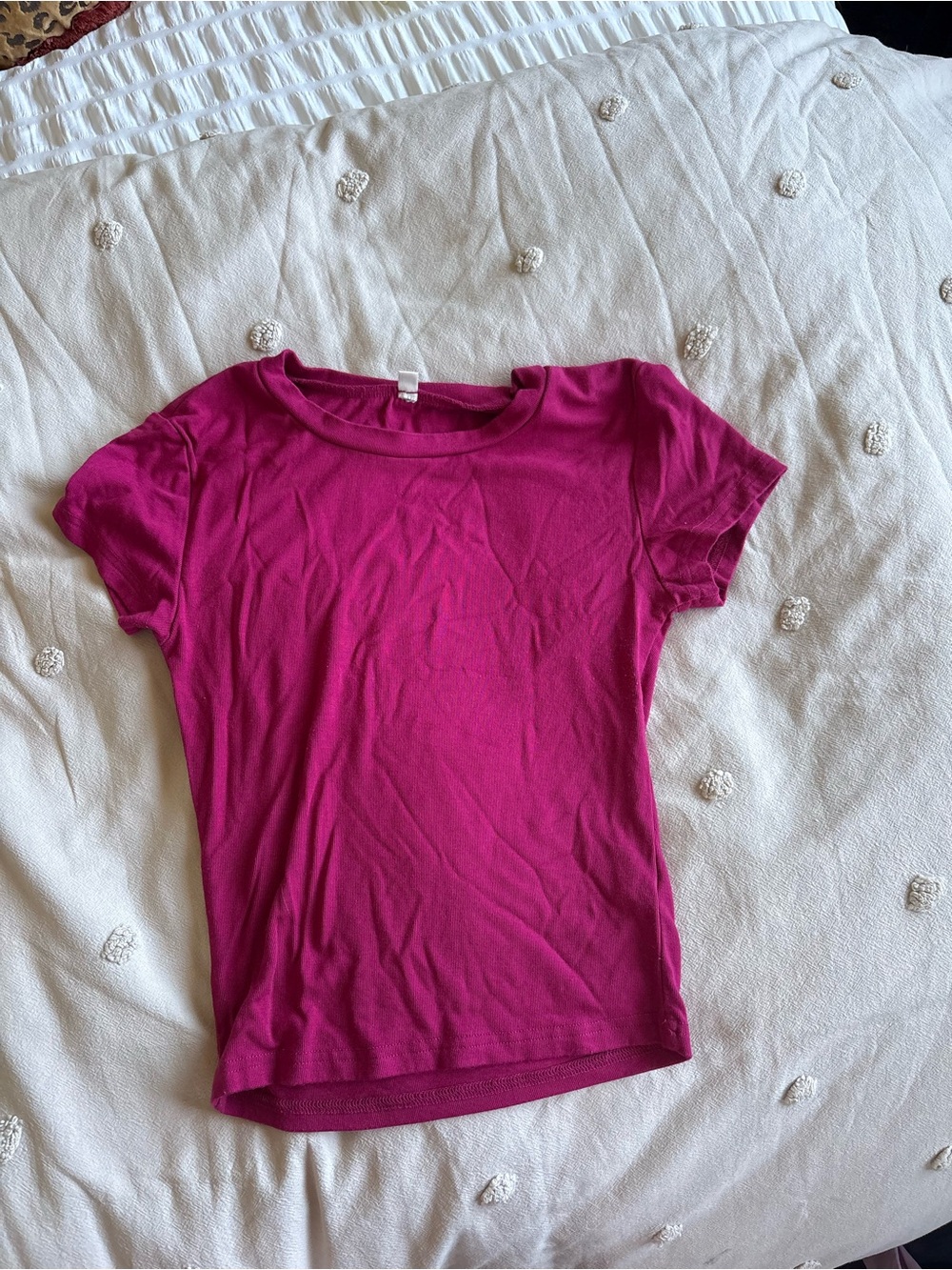 Women's Short Sleeve Crew Neck Tee - Magenta